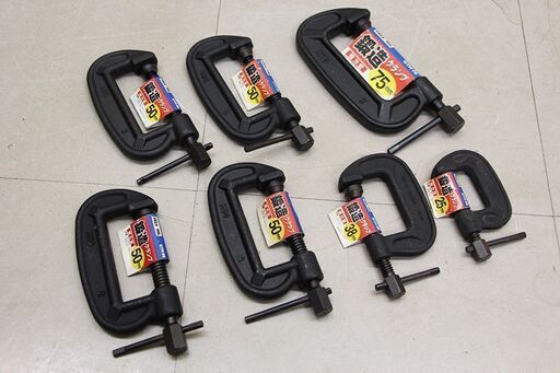 GRETTOOL グレートツール　鍛造クランプ　75mm GTH-75 1個 　50mm GTH-50 4個　38mm GTH-38 1個　25mm GTH-25 1個　計7個まとめて (HD1494wY)
