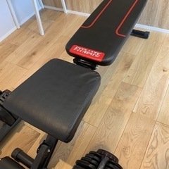 可変式ダンベル  40㎏×2  17段階調整、トレーニングベンチ