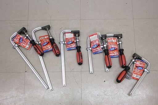 未使用 GRETTOOL グレートツール　L型クランプ　300mm GTLC-300 2本　250mm GTLC-250 1本　150mm GTLC-150 3本　計6本まとめて (HD1498wY)