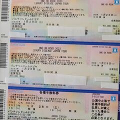 ONE OK ROCK　バンデリンドーム　1月28日(土)　ペア紙チケ