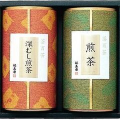 【未開封】福寿園 茶百芸　強火煎茶・深むし煎茶 2缶セット