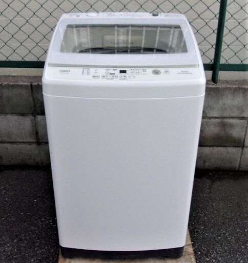 【お値打ち品！】JMS0460)AQUA/アクア 全自動洗濯機 AQW-GV80G 2019年製 8.0㎏ 中古品・動作OK【取りに来られる方限定】