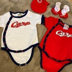 カープファン必見✨　carp応援　新生児セット　赤ちゃん　服　コスプレ