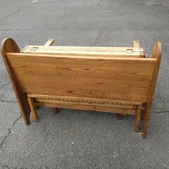 6-13 伝統工芸 会津松本 桐 スライドベット シングル 折りたたみ【引取限定・現状渡し】カグマニア