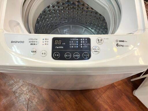 ☆DAEWOO☆全自動洗濯機 DW-S60KB 6.0kg - 生活家電