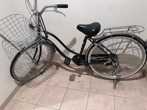 自転車　26 オートライトサドル防犯パーツつき