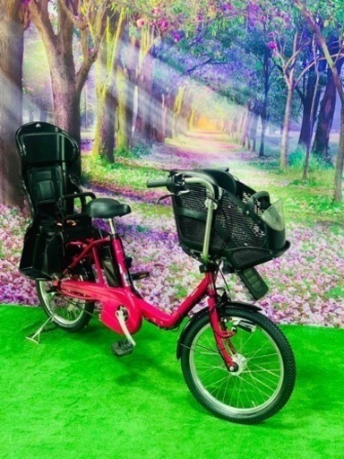 ❻ 4619子供乗せ電動自転車パナソニック3人乗り新品20インチ良好バッテリー