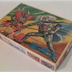 1970年代☆旧バンダイ◇マスコット変身忍者嵐プラモデル「嵐対魔神斎」袋