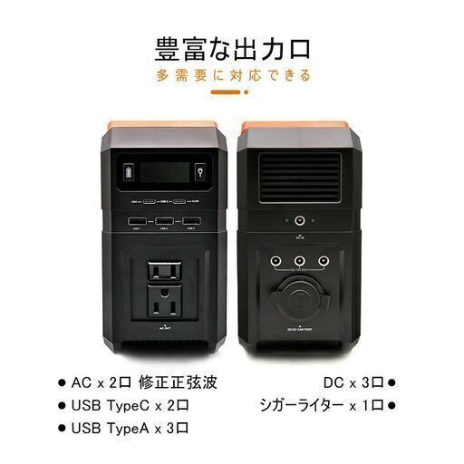 ⑥【処分価格】新品 ポータブル電源444Wh