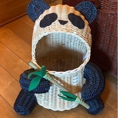 【お取引中】パンダのゴミ箱　置物　インテリア　収納　おもちゃ　中古