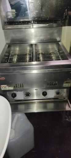 値引き交渉可業務用2連都市ガスフライヤー