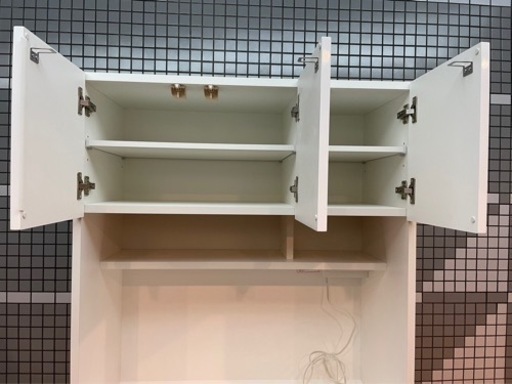未使用品】ニトリ 食器棚 キッチンボード(エトナ90KB WH