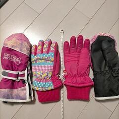スキー 雪遊び用手袋 ピンク