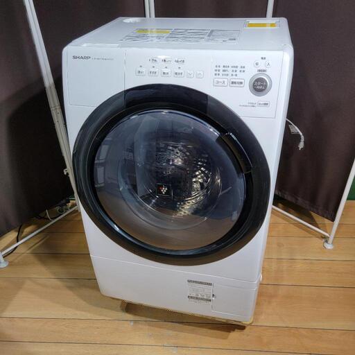 ‍♂️h050211売約済み‼️設置まで無料‼️最新2021年製✨プラズマクラスター除菌✨SHARP 7kg/3.5kg ドラム式洗濯機