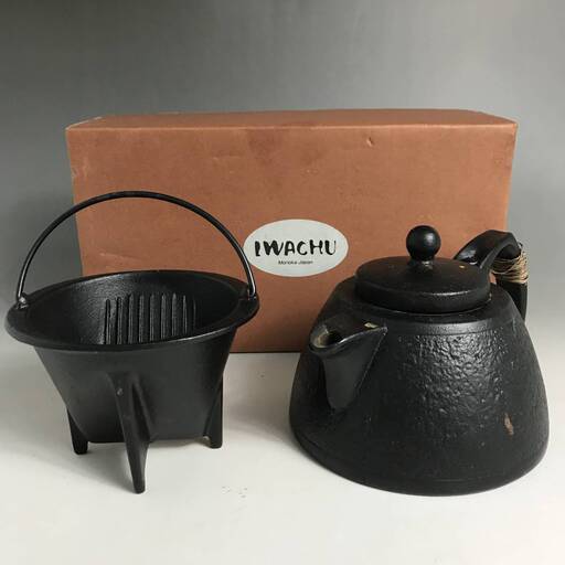 割引クーポン ut7/6 未使用 ブラック 急須 茶漉し ドリッパー付き ティーポット コーヒーポット 岩鋳 IWACHU 南部鉄器 盛岡 茶器