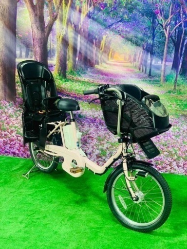 ❻ 4637子供乗せ電動自転車パナソニック3人乗り新品20インチ良好バッテリー