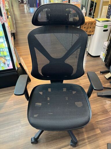 ニトリ リクライニングワークチェア フォリストBK フットレスト付 椅子