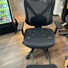 ニトリ リクライニングワークチェア フォリストBK フットレスト付 椅子 いす チェア オフィスチェア 黒 ブラック おしゃれ 堺市 石津 ジャングルジャングル石津店