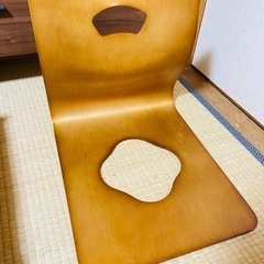 座椅子　ブラウン　木製