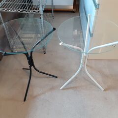 ガラステーブル シンプル ホワイト 残り1点のみ　/MJ-018...