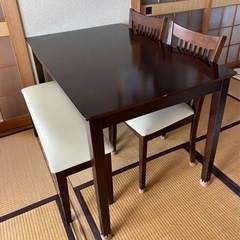 【3月2日引取決定】４人掛けダイニングテーブルセット