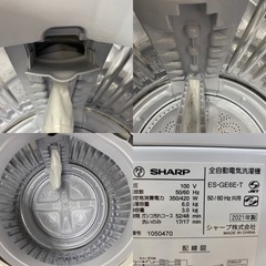 I422 ☆ SHARP ☆ 洗濯機 （6.0㎏）☆ 2021年製 ⭐動作確認済