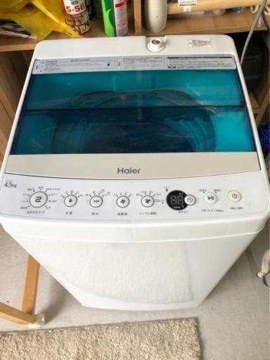 設置、配達可能2019年製 Haier 全自動洗濯機 JW-C45A(W) 4.5kg