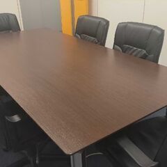 【ネット決済】スタイリッシュな会議室用テーブル（４人～６人）【黒...