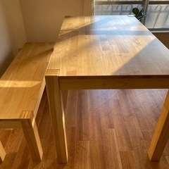 ①IKEA nordby ノールドビー　ウッドベンチ テーブルも可