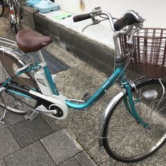 地域限定送料無料　パナソニック　ビビ　EX　5AH　新基準　子供乗せ　緑　ナチュラ　アシスタ　神戸市　電動自転車 地域限定送料無料 パナソニック ビビ EX 5AH 新基準 子供乗せ 緑