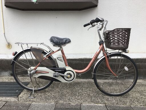 地域限定送料無料　パナソニック　ビビ　DX　3,1AH　新基準　24インチ　赤ピンク　ナチュラ　アシスタ　神戸市　電動自転車