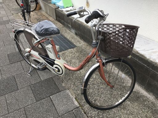 地域限定送料無料　パナソニック　ビビ　DX　3,1AH　新基準　24インチ　赤ピンク　ナチュラ　アシスタ　神戸市　電動自転車