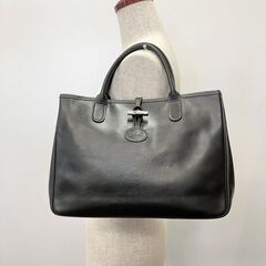 ロンシャン　Longchamp　ハンドバッグ　トートバッグ　ロゾ　黒