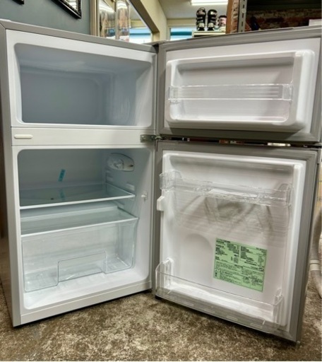 お引取り限定 美品 20年製 アイリスオーヤマ 87L 2ドア冷凍冷蔵庫 PRC-B092D-S