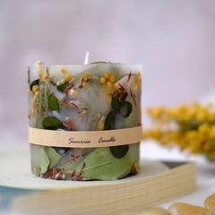 季節の天然植物で彩るボタニカルキャンドル作り ～ミモザ～の画像