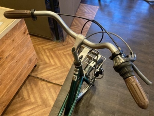 前後タイヤ・後輪チューブ新品！】6段変速 20インチミニベロ モスグリーン