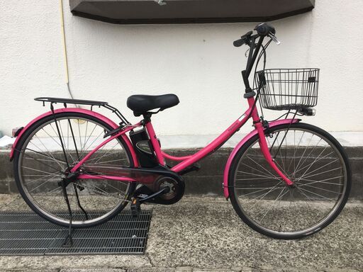 地域限定送料無料　パナソニック　エーガールズ　8,9AH　新基準　子供乗せ　赤　ナチュラ　アシスタ　神戸市　電動自転車