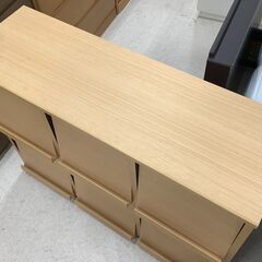 フラップラック 6口 マガジンラック ロータイプ 収納棚 引き出し付