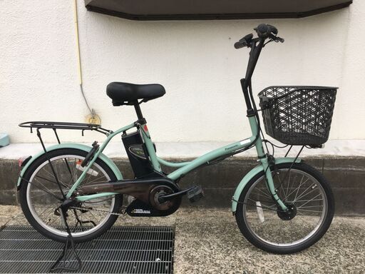 地域限定送料無料　パナソニック　シュガードロップ　小径車　20インチ　緑系　パスシティX　グリッター　神戸市　電動自転車