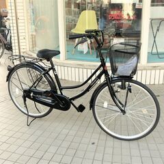 自転車　軽快車　HibiscusfunⅡ　黒　24インチ　新品　...