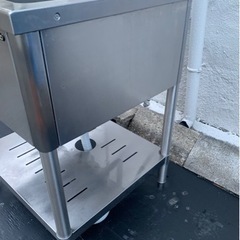 業務用 tanico 一層シンク 二口 浄水器 蛇口付き 幅600×奥600×高さ800+150(mm) 流し台 厨房機材 洗浄済み キッチン 手洗い場 厨房機器 店舗用品