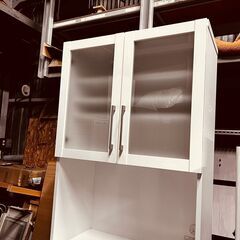 11365 2枚扉 白キッチンボード 食器棚 幅79.5cm 🚗2月18、19日大阪