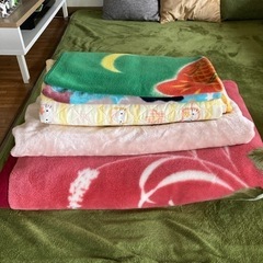 【取引者決定】毛布、綿毛布？、キリティングカバー、膝掛け2枚のセット
