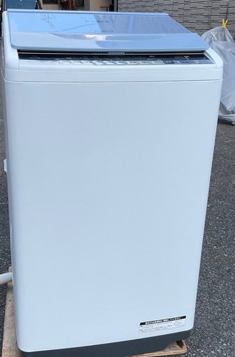 【RKGSE-911】特価！日立/全自動洗濯機 ビートウォッシュ 7kg/BW-V70B/中古品/2018年製/当社より近隣地域無料配達