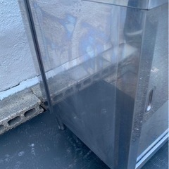 業務用 キャビネット 作業台 調理台 600×600×800 スライド 収納庫 置き棚 収納棚 食器棚 キャビネット型作業台 厨房機器 厨房機材 大阪発