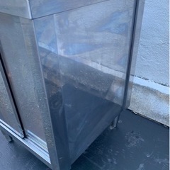業務用 キャビネット 作業台 調理台 600×600×800 スライド 収納庫 置き棚 収納棚 食器棚 キャビネット型作業台 厨房機器 厨房機材 大阪発