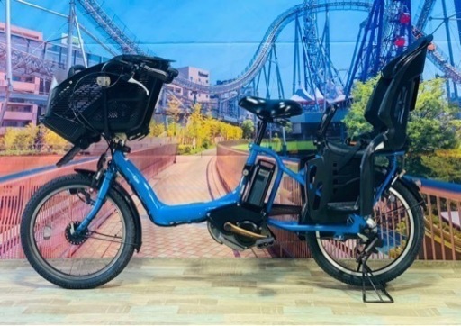 ❷ 4698子供乗せ電動自転車ヤマハ3人乗り新品20インチ良好バッテリー