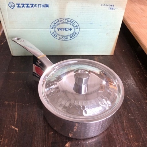 未使用品　打出鍋　片手鍋　ダイヤモンド　18cm   料理　調理　コック　お買得‼︎