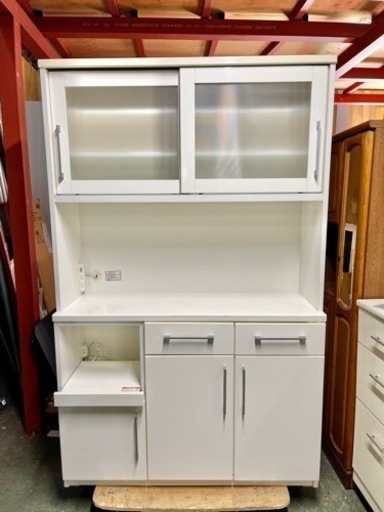 激安‼️ニトリ 食器棚 キッチンボード 幅120 白　