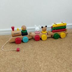 ミキハウス 木製おもちゃ 知育 汽車 電車